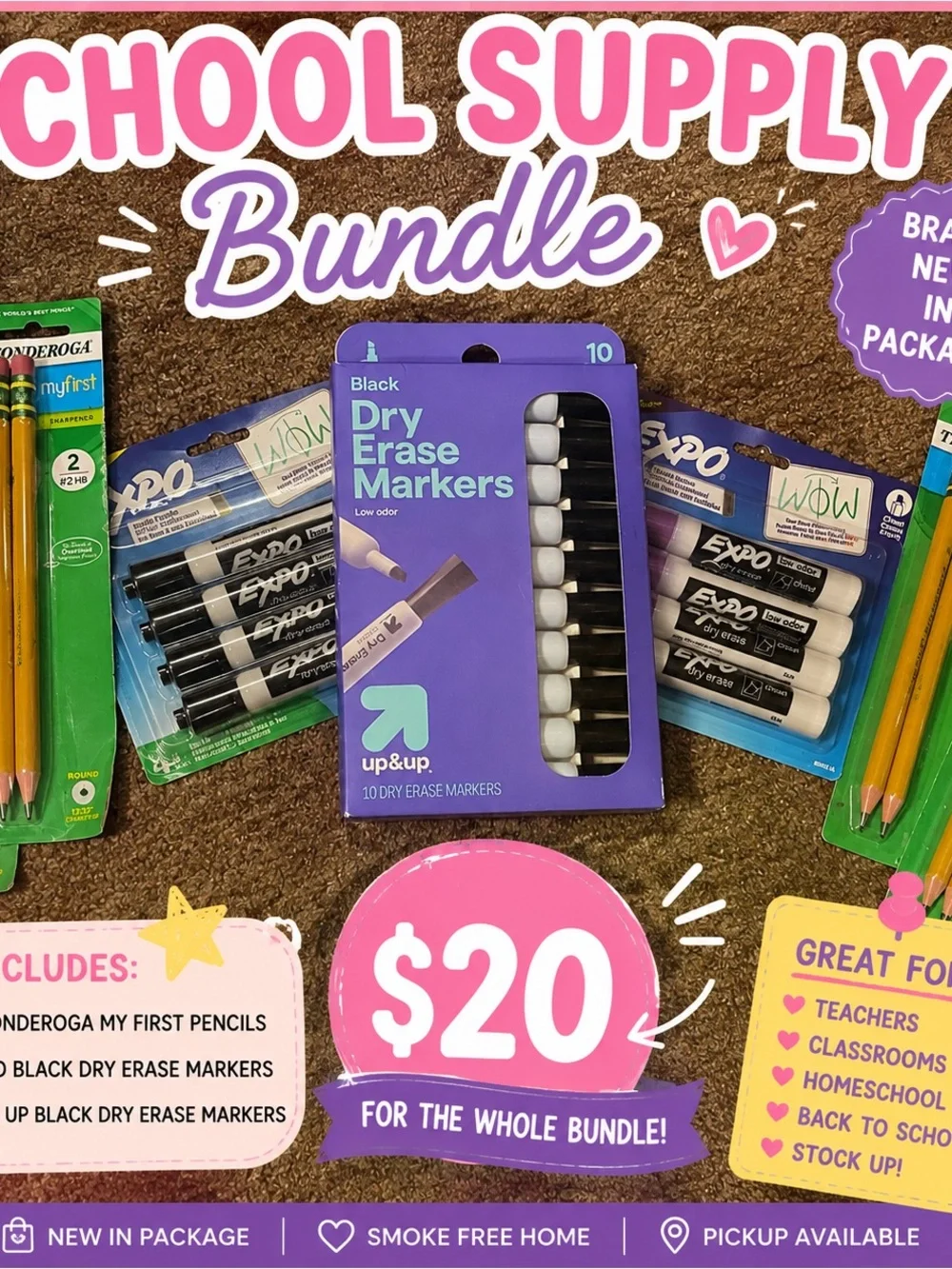 Back-to-School Supply Bundle ✏️🖤